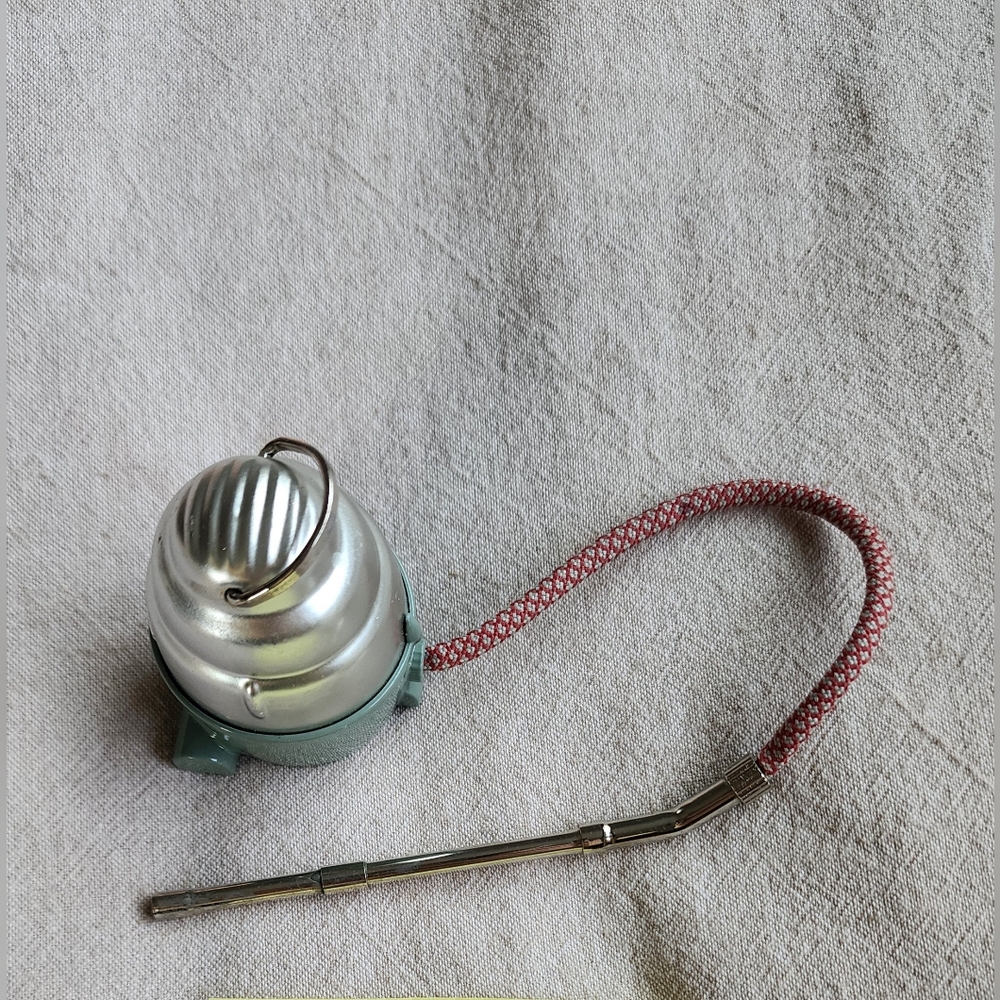 Maileg Mouse Size Metal Vintage Vacuum In Mint Blue